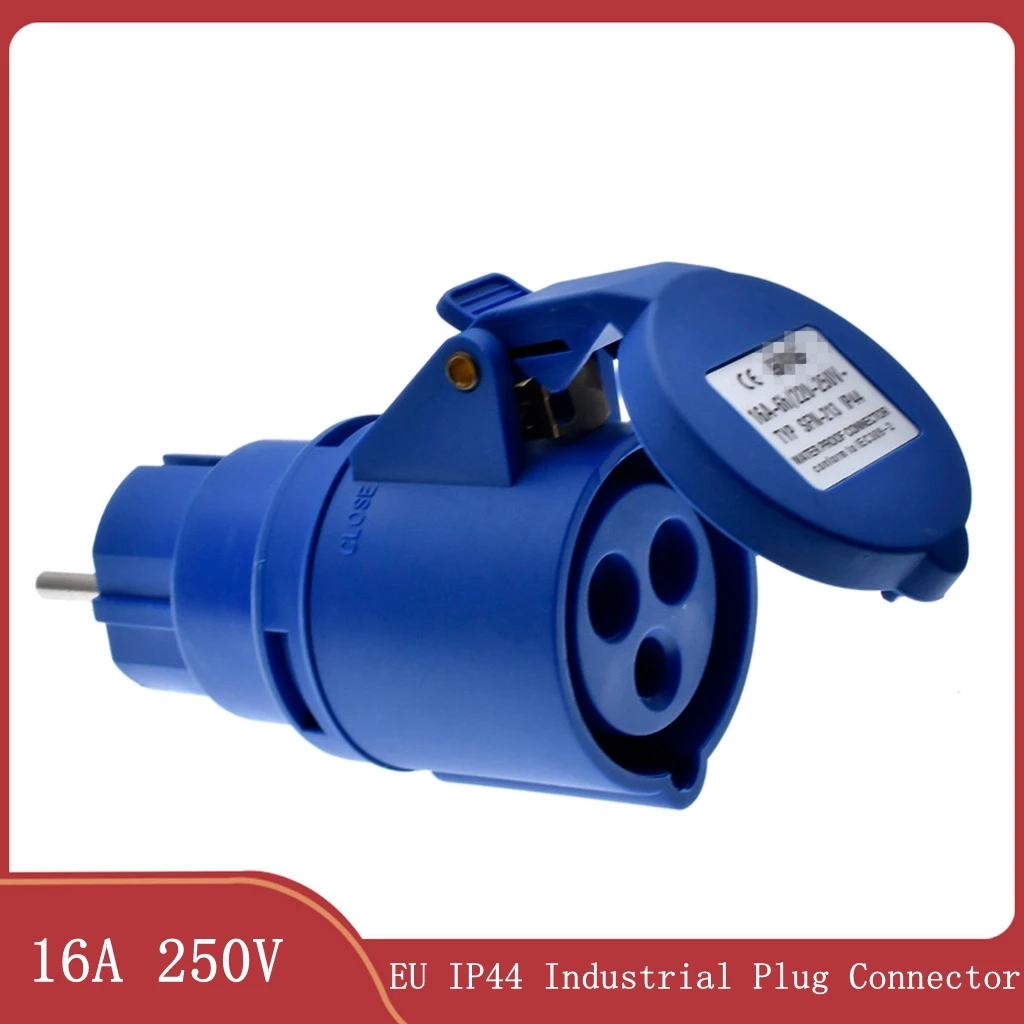 Spina ue a presa CEE connettore spina industriale IEC309 316 c6, 16A-6H 250V, spina IP44 in presa industriale Euro CEE7/3