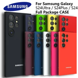 For Samsung S24 S24 Plus S24Ultra Ultra Case Plus Soft Liquid Silicone Cover Thin Shockproof Phone Back Galaxy Protective Shell