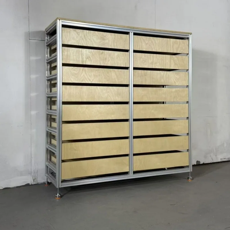 

Panel DisplaMinimalist Storage SideDrawer File Cabinet Aluminum Profile Bucket Locker