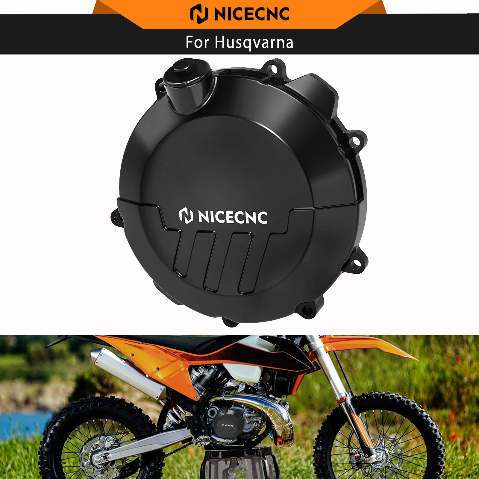 

NICECNC Aluminum Outer Clutch Cover Guard For Husqvarna TE300 TE250 2017-2023 TE300i TE250i TC250 TX300 TX300i TX250i 2017-2022