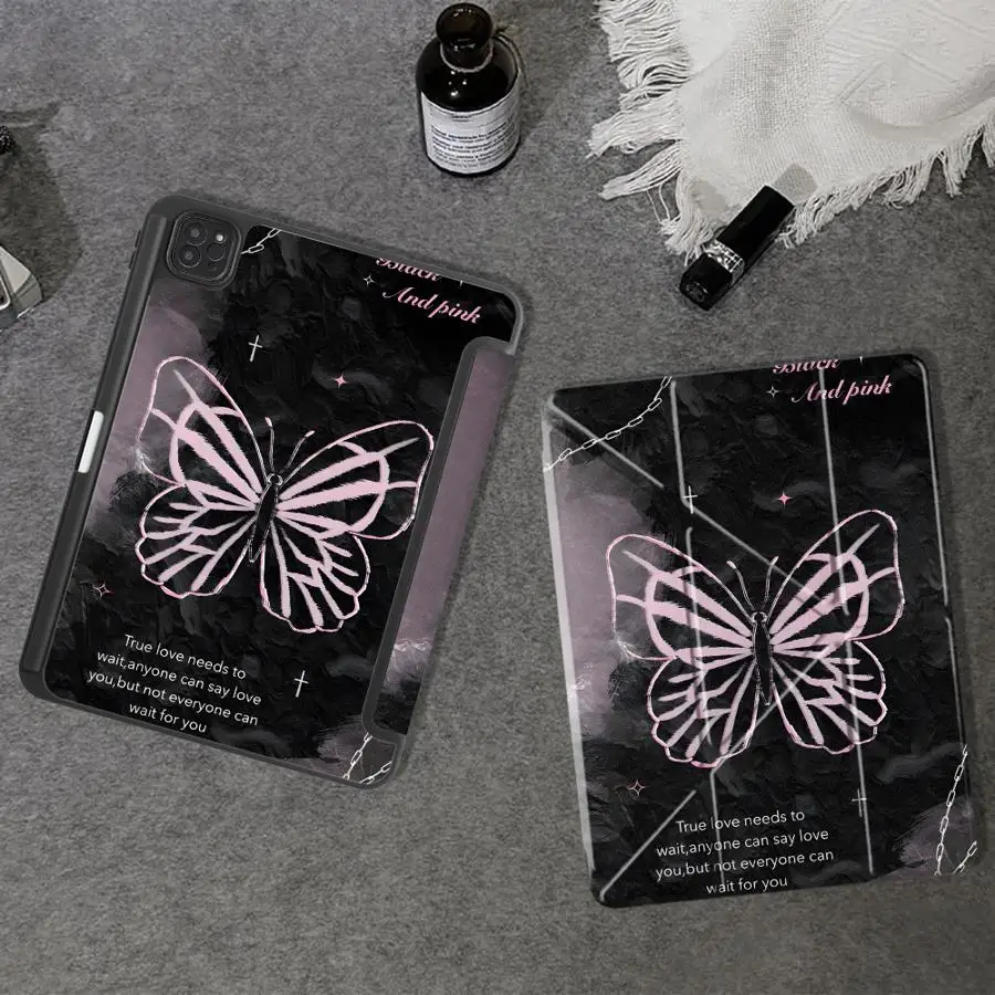 

Tablet Case For iPad M3 M2 1 2 Air 4 5 Mini 6 7 Pro 2025 9th 8th 7th 12.9inch Pro 11th 10th M4 11inch Holder Cover Cool Pink
