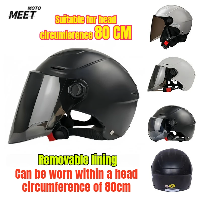 

Extra Large Electric Vehicle Helmet Painted Special Bike Helmet Ear Protection Summer Half Helmet Large Head Circumference 80cm