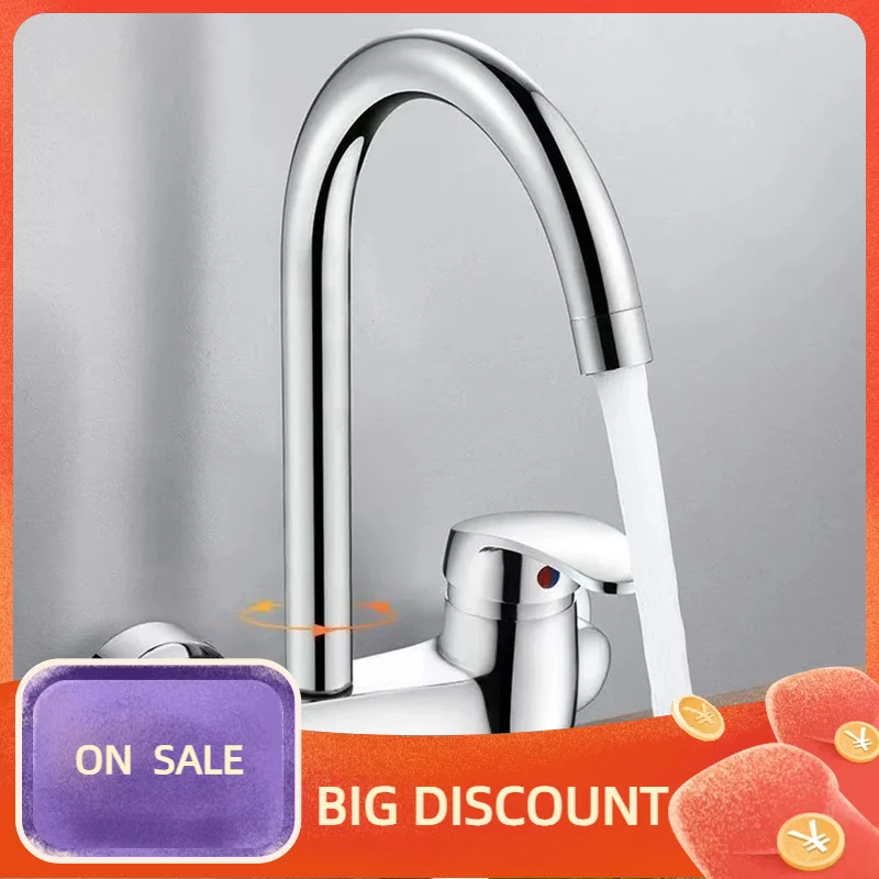 Duvara Monte Soğuk Sıcak Su Musluk Pirinç Krom Lavabo batarya Dokunun Kolay Kurulum Uzun ömürlü Performans