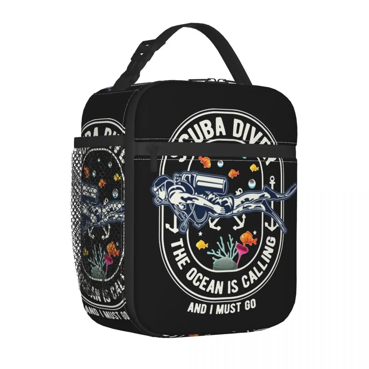 Diving The Ocean Is Calling Scuba Dive Diver Insulated Lunch Bag Large Reusable Cooler Bag Lunch Box Tote Beach Travel Food Bag