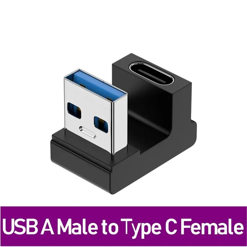 NNBILI Universal USB3.2 OTG Typ C Adapter USBC Stecker auf USB-A Stecker Buchse Konverter für MacBook Huawei Samsung Xiaomi Stecker