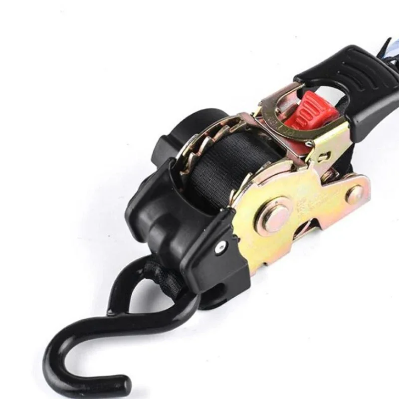 2M Universal Tools New Tie Down Belts With Automatic Rollup Auto Retractable Easy To Carry Ratchet Tie Down Starp S-hooks