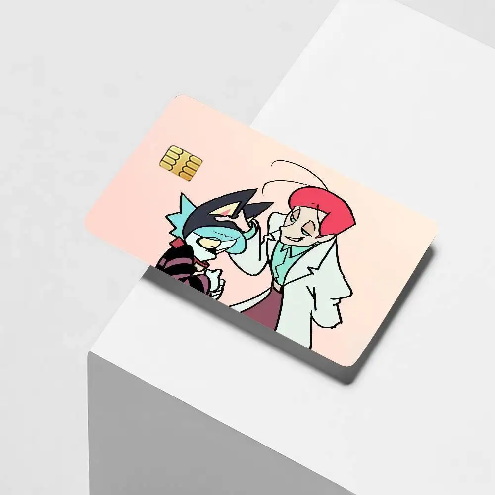 Cartoon cute P-Psychocuties Credit Card Decorative Card Stickers Suitable For Bank Cards Metro Transit Anti-scratch Gift 4PCS