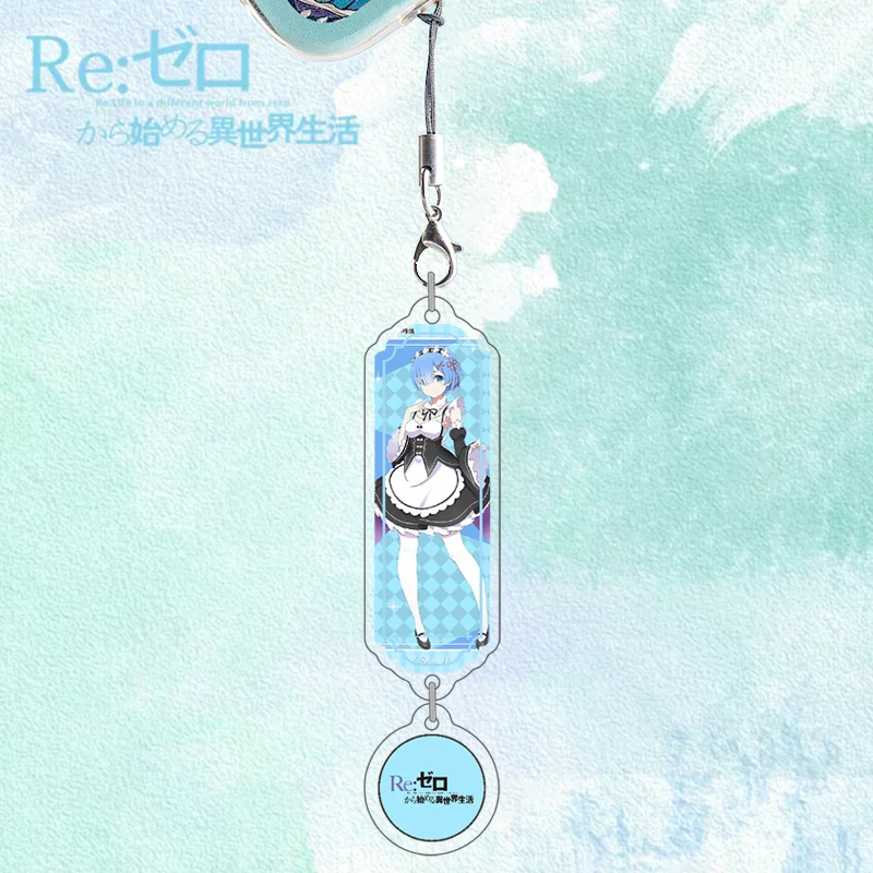 Re:Life in A Different World From Zero Mobile Phone Lanyard Rem Ram Anime Peripherals Originality Good-looking Schoolbag Pendant