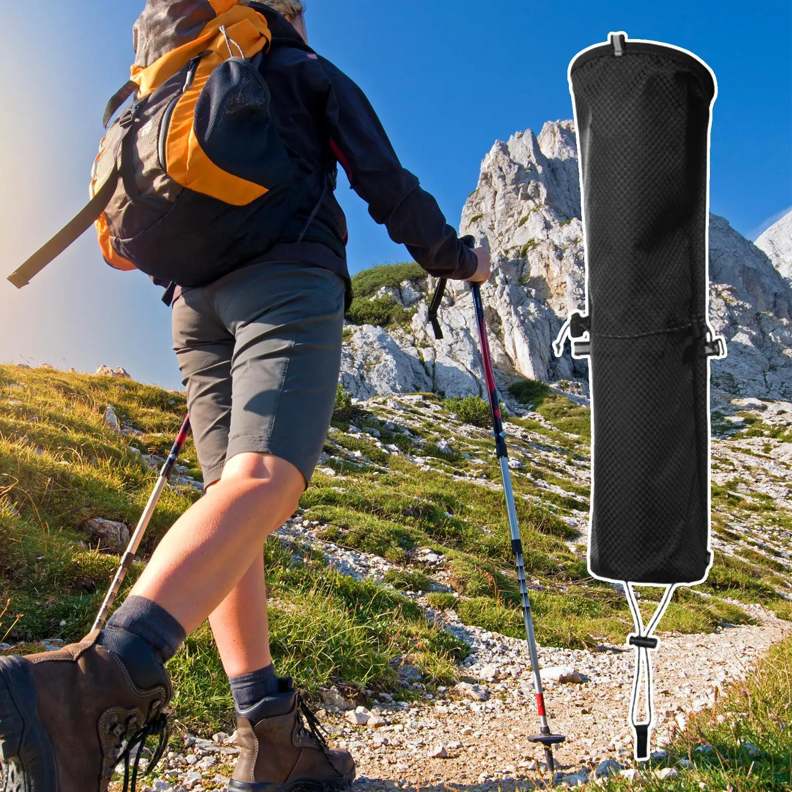 

Сумка для хранения треккинговых палок, портативная сумка для хранения треккинговых палок, сумка для трости, сумка для прогулочной палки для кемпинга на открытом воздухе