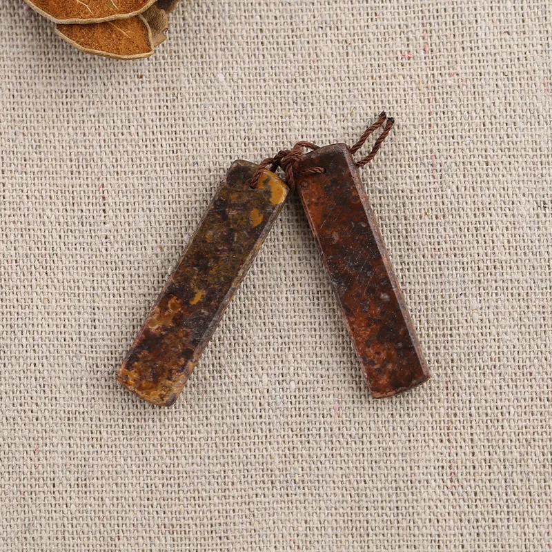 B&F Orbicular Rhyolite Birds’Eye Jaspe Earring Beads, Handmade Natural stones beads, Polished Stones for jewelry Making Supplie