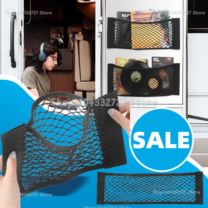 Auto-Kofferraum-Netzorganizer mit Klettverschluss Elastisches Universelles Aufbewahrungsnetz für Rücksitz Auto-Innenausstattung Auto-Organizer