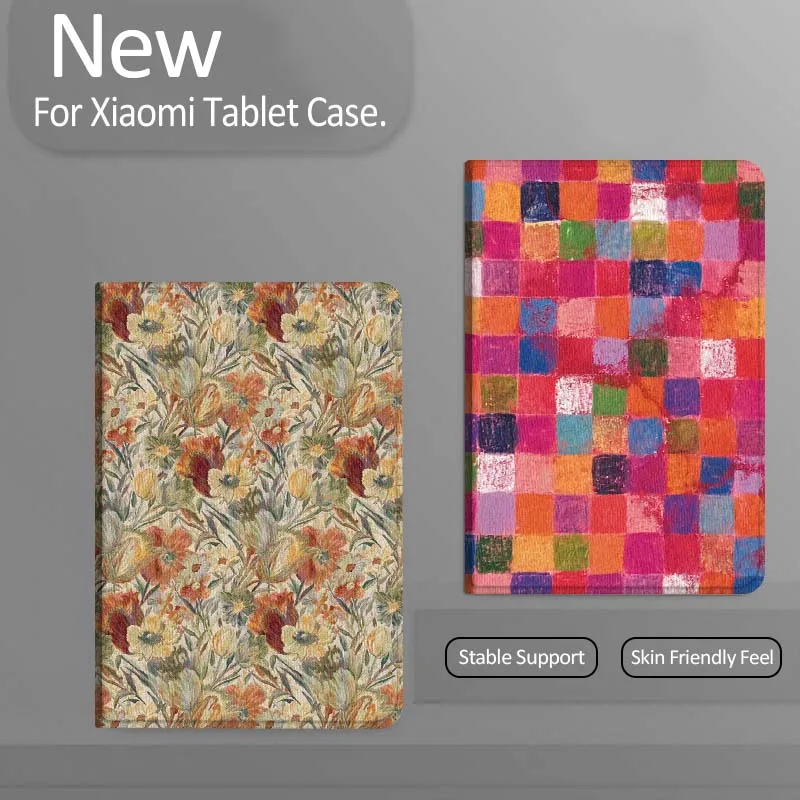 

Красочный чехол для планшета с квадратным узором в стиле арт-дизайна для Xiaomi Redmi Mini Pad SE K 2 4 5 6 7 8 2023 2025 11 8.8 11.2 10.1 Pro