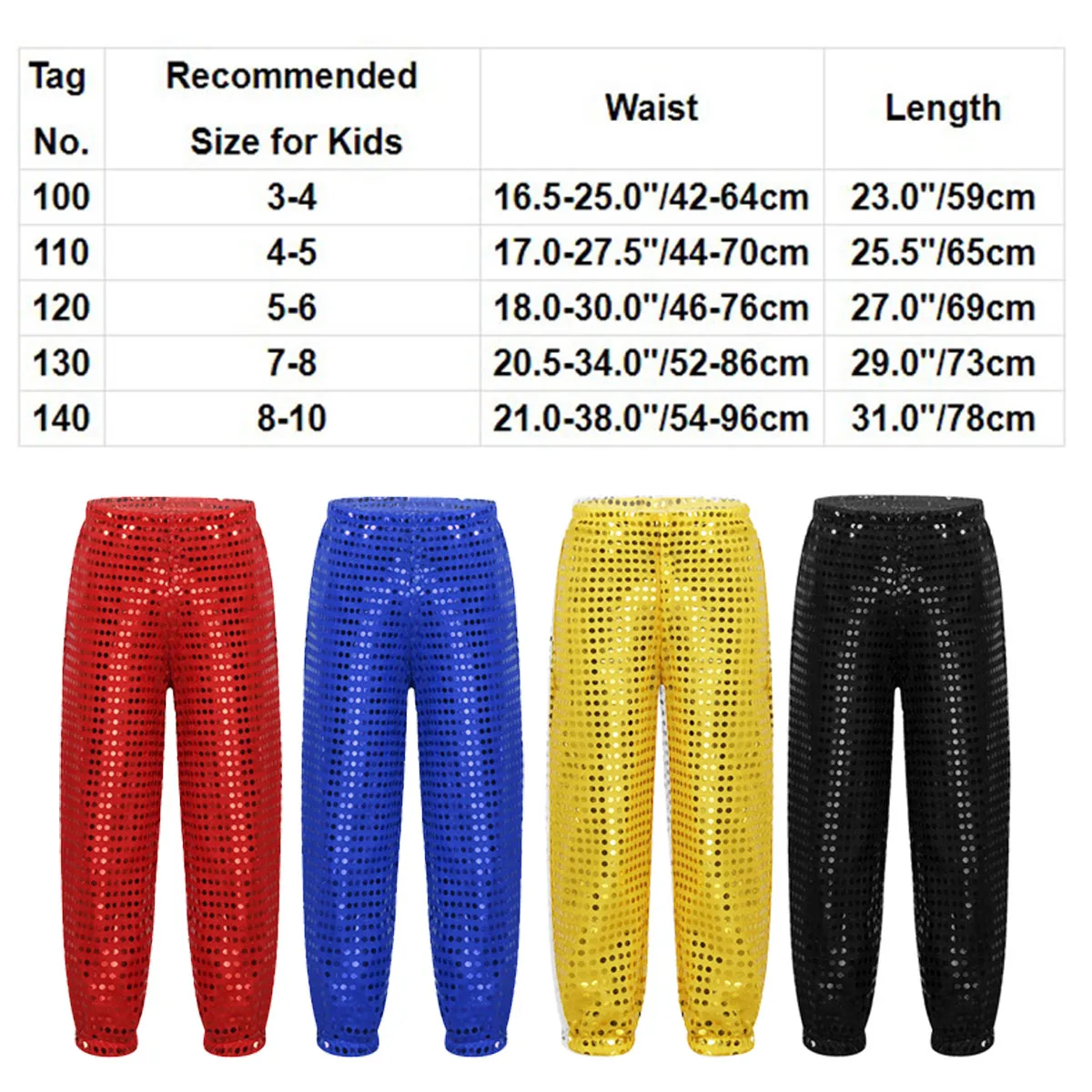 Kids Hip-hop Jazz Stage Performance Dance Costumes Girls Boys Street Dancing Shiny Sequins Dance Pants Trousers Dancewear