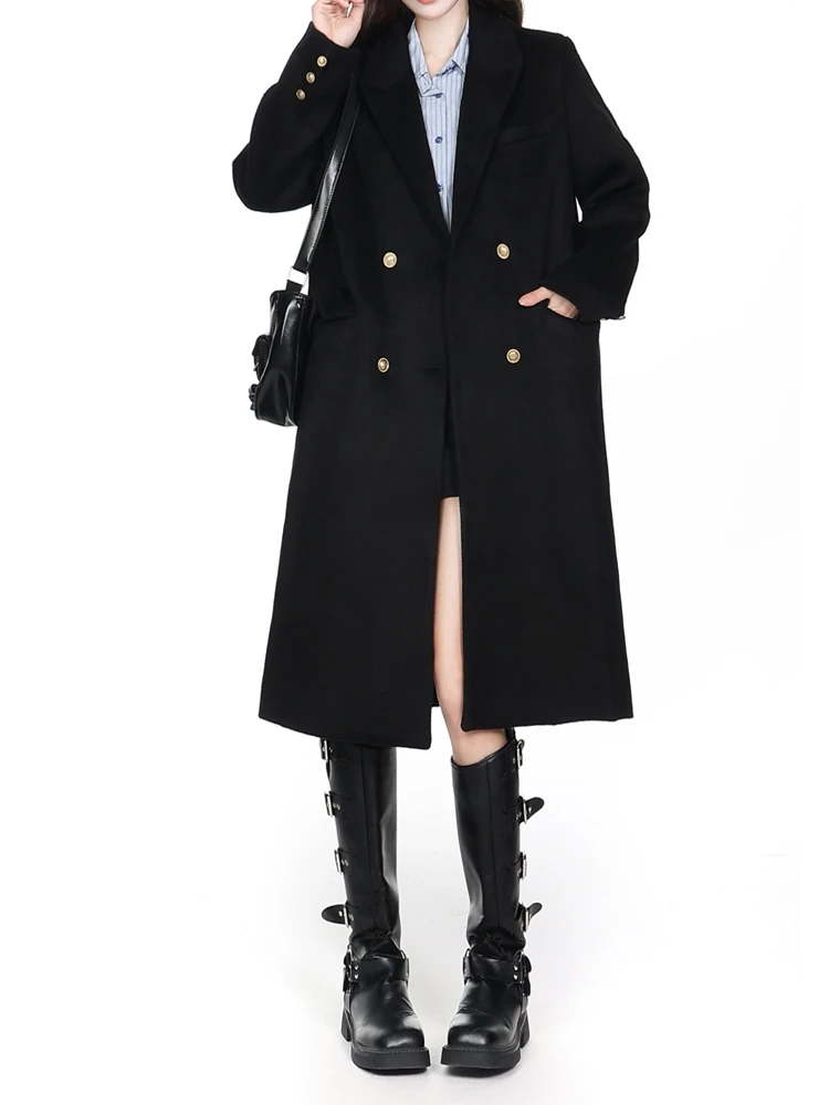 

Bla Woolen Coat Women's Design Sensation Slim Fit Small Size Autumn Winter New Korean Version Woolen Coat Long Sve Suit ...