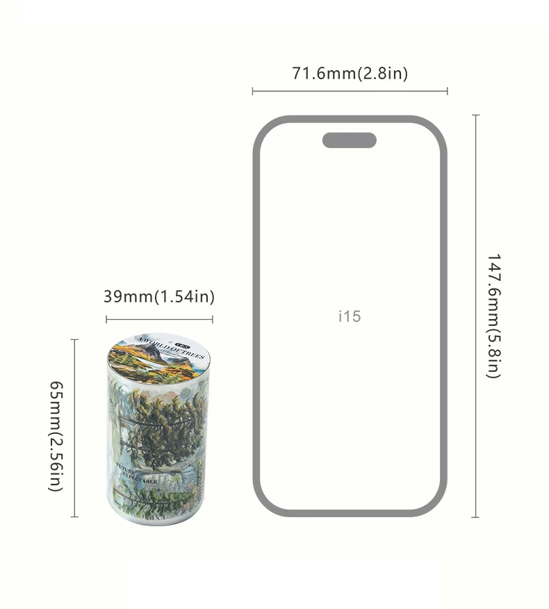 1 Rolle The Tree Scenery Series Tapes Scrapbooking-Aufkleber, perfekt für Collage Journaling Craft Diy Supplies – Detail 14