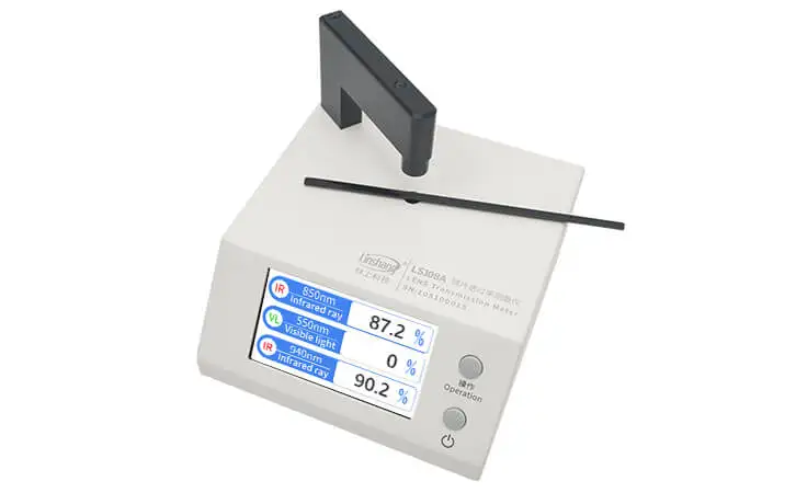 LS108A Personalizzazione Misuratore di trasmissione con lenti in vetro Linshang per posizione dello schermo mobile Telecontrollo di prossimità Foro per inchiostro a infrarossi