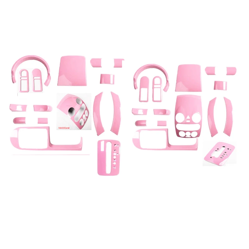 

LHD RHD For Volkswagen Beetle 2003-2011 Pink Color Accessories Car Center Console Cover Handle Sticker ABS Meter Gear Panel Kit