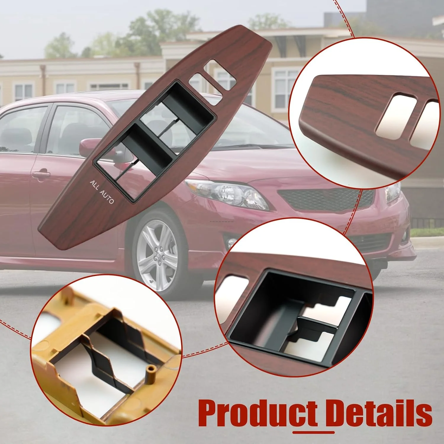 For Toyota Allion Premio2007-2021Windows Switch Cover Trim  Right Front Door Armrest Base Upper Panel 74231-20310-C0 7423120310