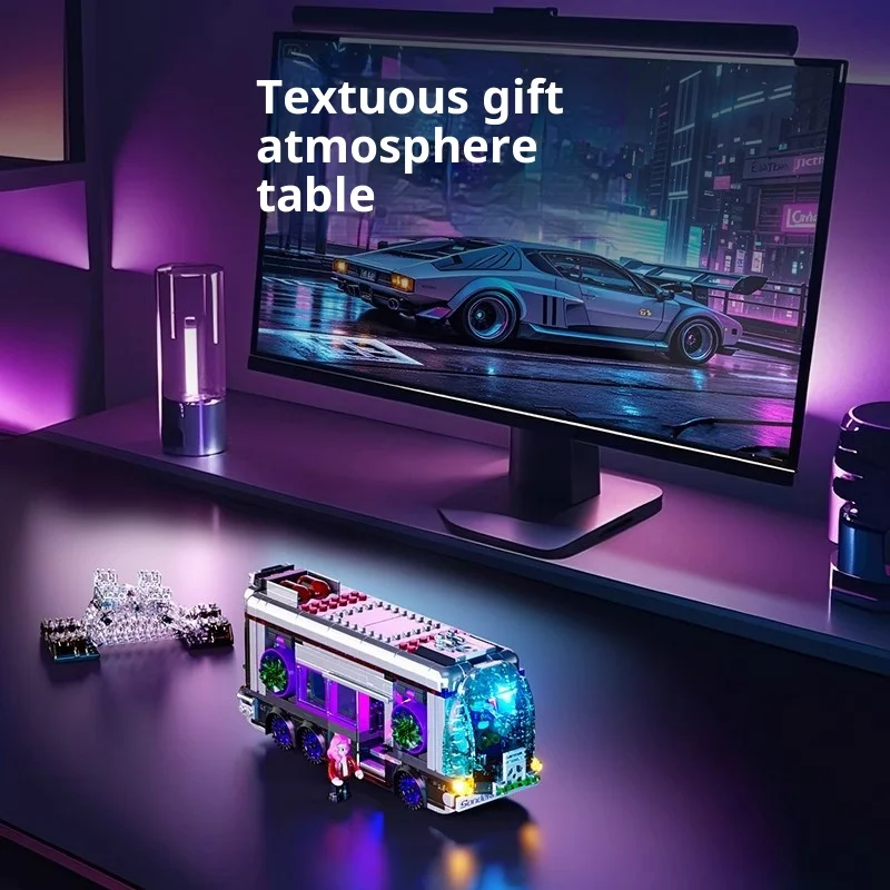 Funwhole Cyberpunk-Serie, zukünftige Bus-Bausteine, pädagogisches Bauspielzeug, geeignetes dekoratives Figuren-Geschenk, ideal für Jungen