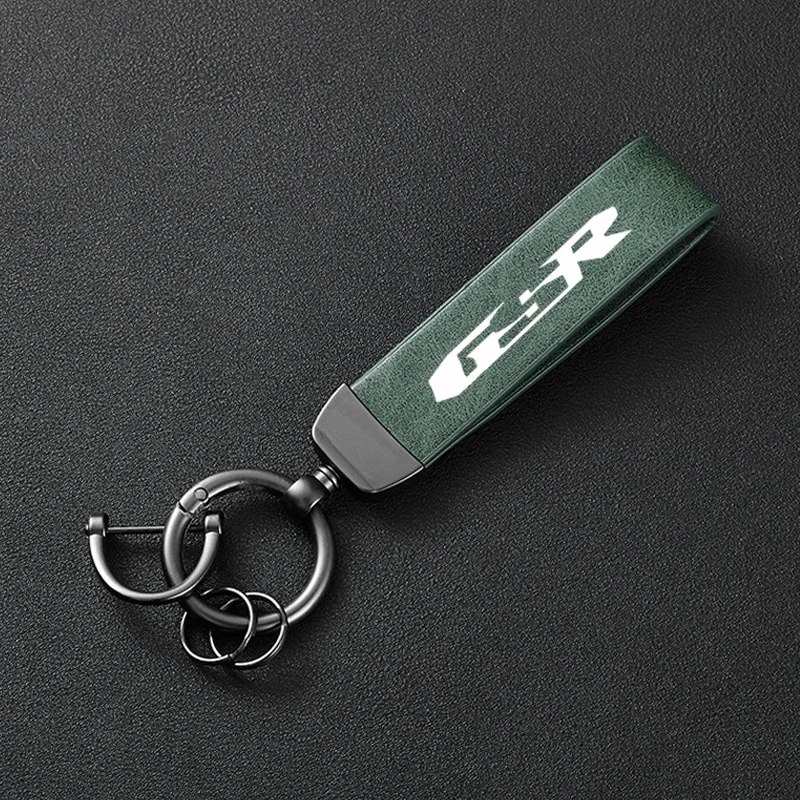สําหรับ SUZUKI GSR GSR750 GSR600 GSR400 GSR 750 600 400 อุปกรณ์เสริมคุณภาพสูงหนังรถจักรยานยนต์พวงกุญแจ Keyring