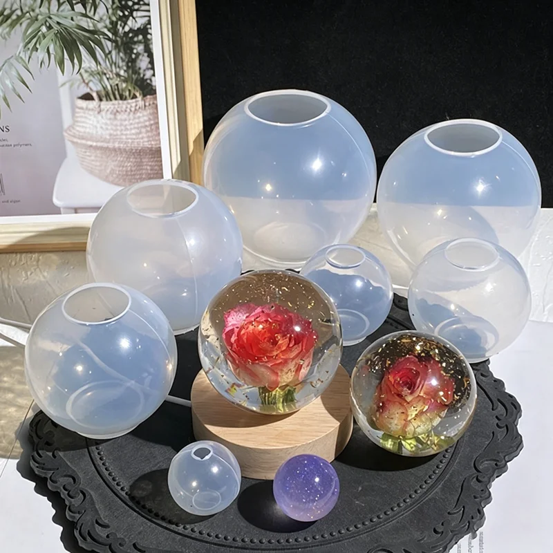 20mmm-100mm Ball Shape Silicone Mold 3D Planet Ball Epoxy Resin Mould for DIY Epoxy Resin Molds Crafts Home Decoration Tools