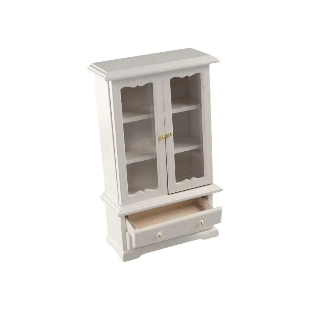 Muebles en miniatura Montessori 1:12, modelo DIY de madera, juguete para juego de imitación, doble puerta, tres capas, accesorios para casa de muñecas BJD