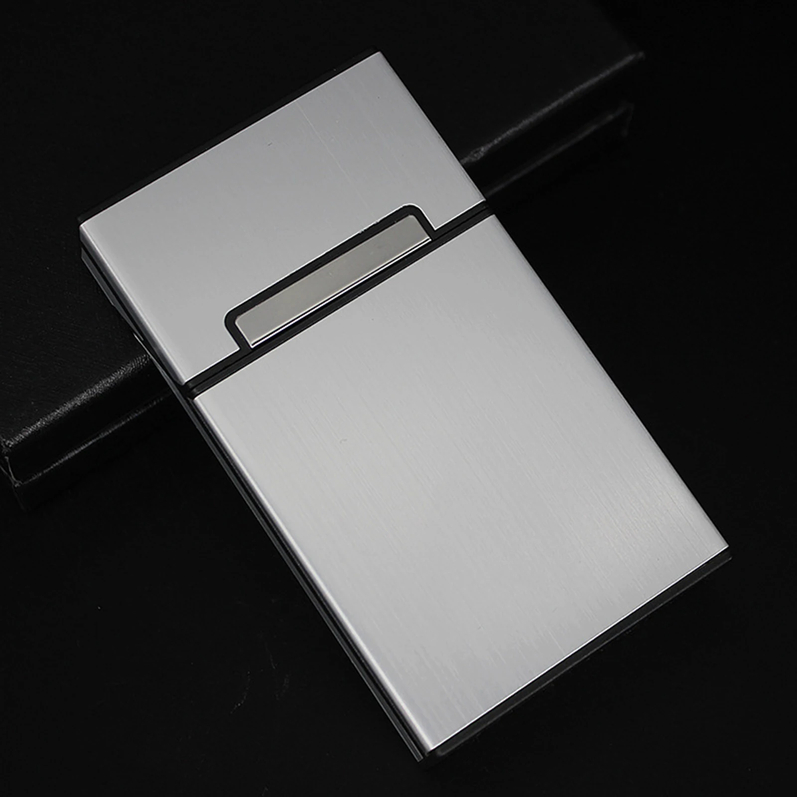 Extended Aluminum Alloy Ultra Thin 20 Sticks Women\'s Cigarette Box Special Cigarette Box Brushed Aluminum Cigarette Case Pocket