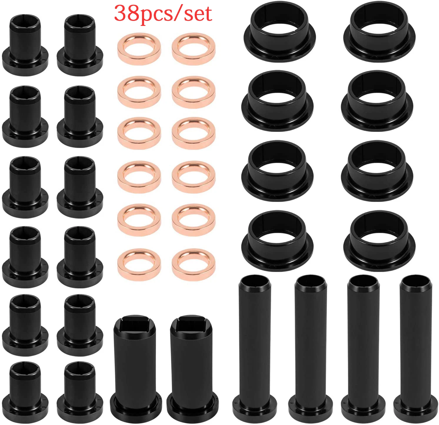 38 pçs/set Kit Suspensão Traseira UM-Braço Bucha para Polaris Sportsman 500RSE Desportista 400 4x4 700 Short & Long Buchas Espaçadores Set