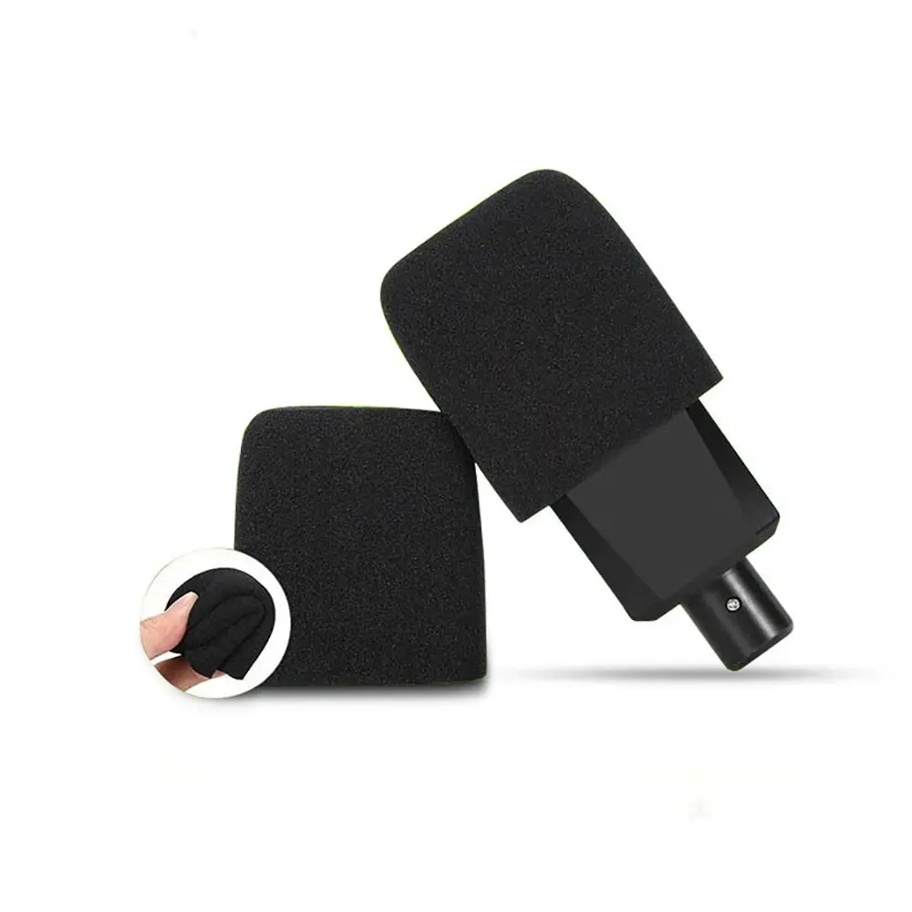 Piezas de repuesto, cubierta de espuma para micrófono a prueba de viento, cubiertas de esponja elásticas para micrófono, filtro Pop de micrófono reutilizable transpirable para LEWITT