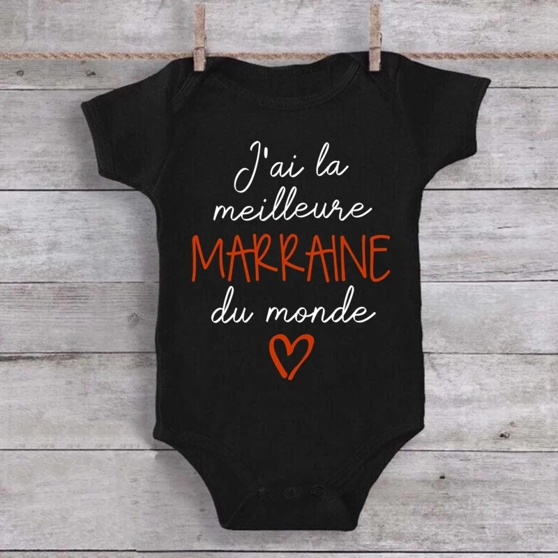 2022 I Have The Best Godmother In The World Newborn Baby Bodysuits Cotton Short Sleeve Infant Jumpsuits Body Boys Girls Rompers