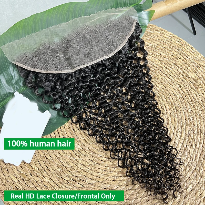 

Real HD Lace Frontal 13x4 Deep Curly Human Hair Closure Pre Plucked Invisible HD Lace 2x6 4x4 4x6 5x5 HD Lace Closure Melt Skin