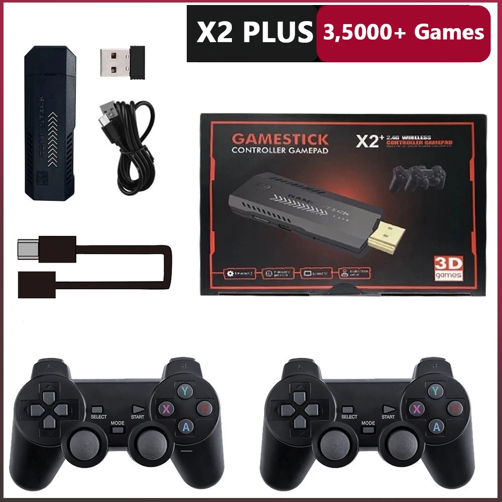 Consola de Juegos Portátil X2 Plus 128G – Pantalla 4K Ultra HD, Más de 40,000 Juegos Retro, Salida HDMI Inalámbrica para TV, Más de 50 Emuladores