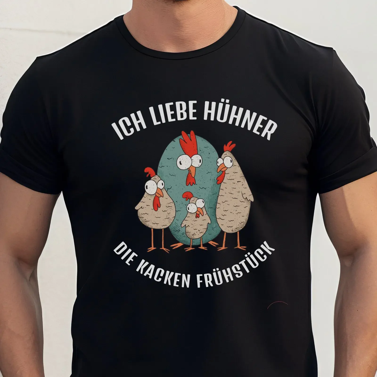 I love chickens that poop breakfast funny saying unisex t shirt farmer chicken coop vintage Washed streetwear Versatile Soft