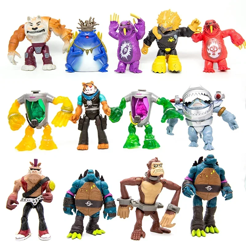 Playmates Green Ninjas Turtle Raphaels Most Comprehensive Villain Bebop Rockstable Krang Leatherhead Purple Dragon Doll Figures