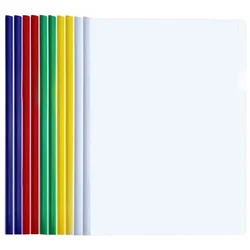 10Pcs/set A4 Thickened Draw Rod Folder Test Paper Storage Bag Draw Rod Clip Pull Presentation Folder Large Capacity Drop Shape