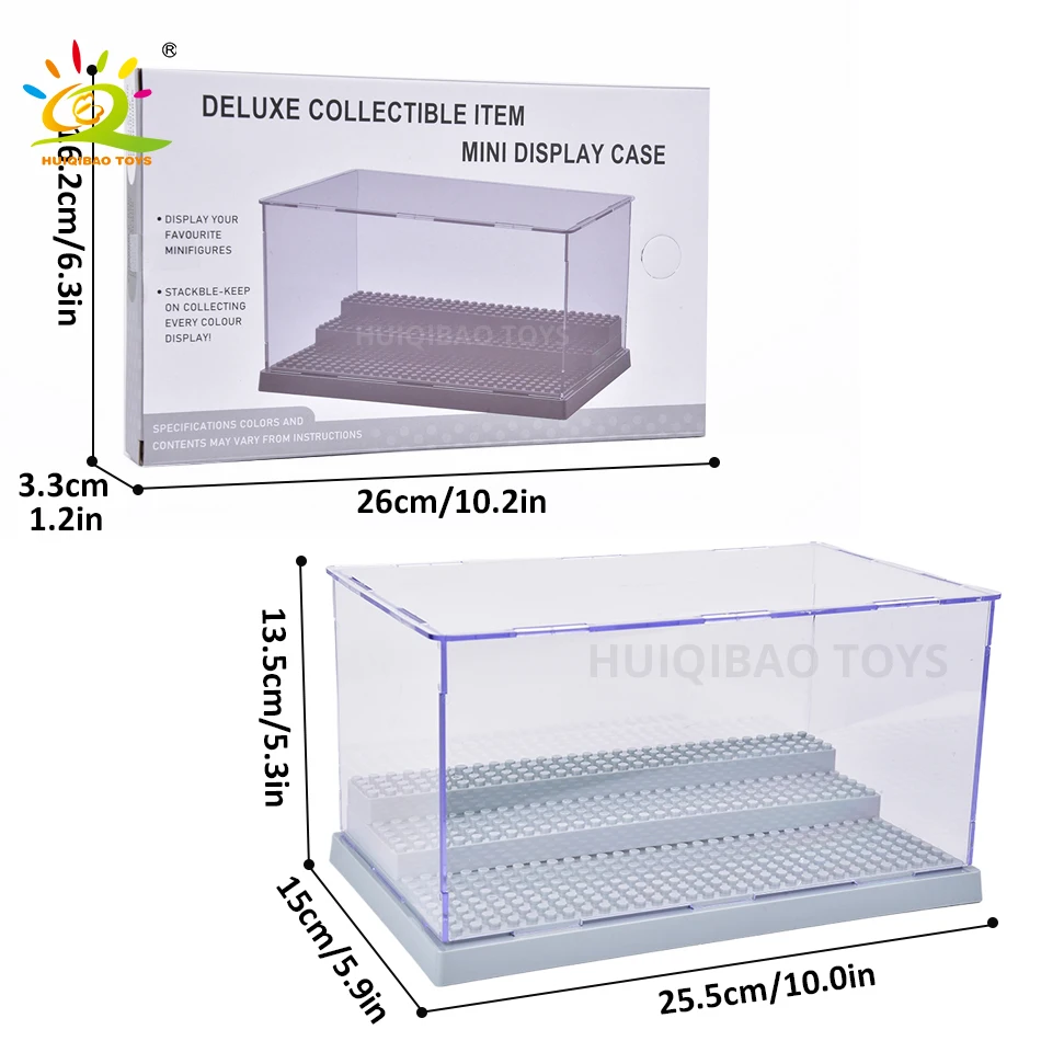 Huiqibao 3 Stappen Stofdicht Figuren Bouwstenen Vitrine Doos Show Case Model Collectie Decoratieve Bricks Speelgoed Voor Volwassen - afbeelding 1