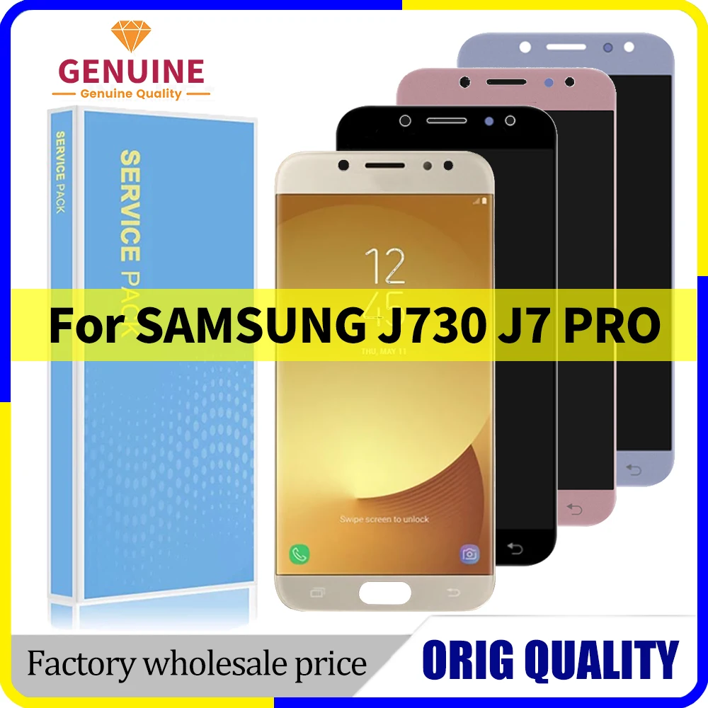 100% Tested Display for Samsung J7 Pro LCD with Touch Screen Digitizer Assembly for Galaxy J7 2017 SM-J730F J730FM J730G J730K