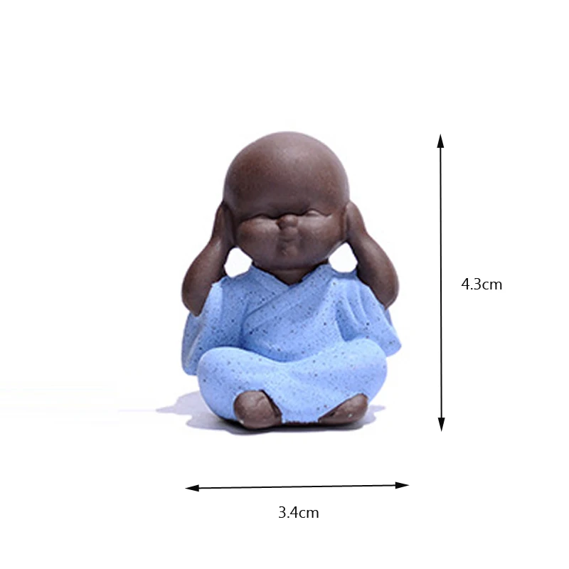 إصّيص سيراميك صغير شاي الحيوانات الأليفة ديكور المنزل البستنة الديكور الحرف الإبداعية قليلا الراهب لطيف التماثيل والحلي المنمنمات Teshouse #3