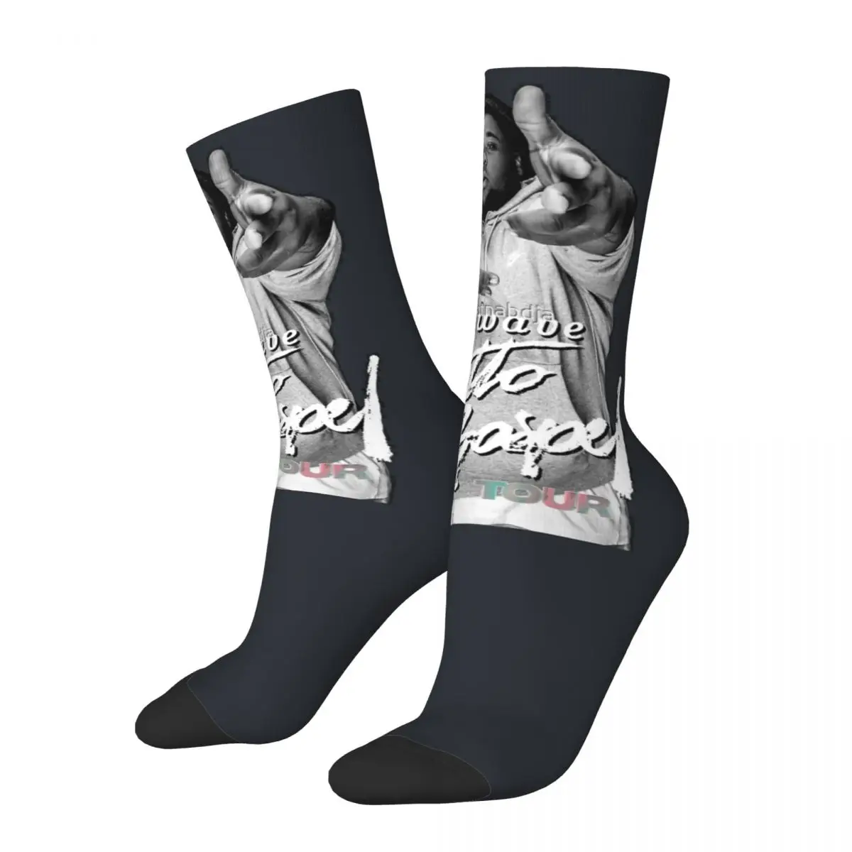 Hip Hop Retro Crazy Men's Socks Unisex rod wave Seamless Printed Funny Novelty Crew Sock Boys Gift official-website tops fugees