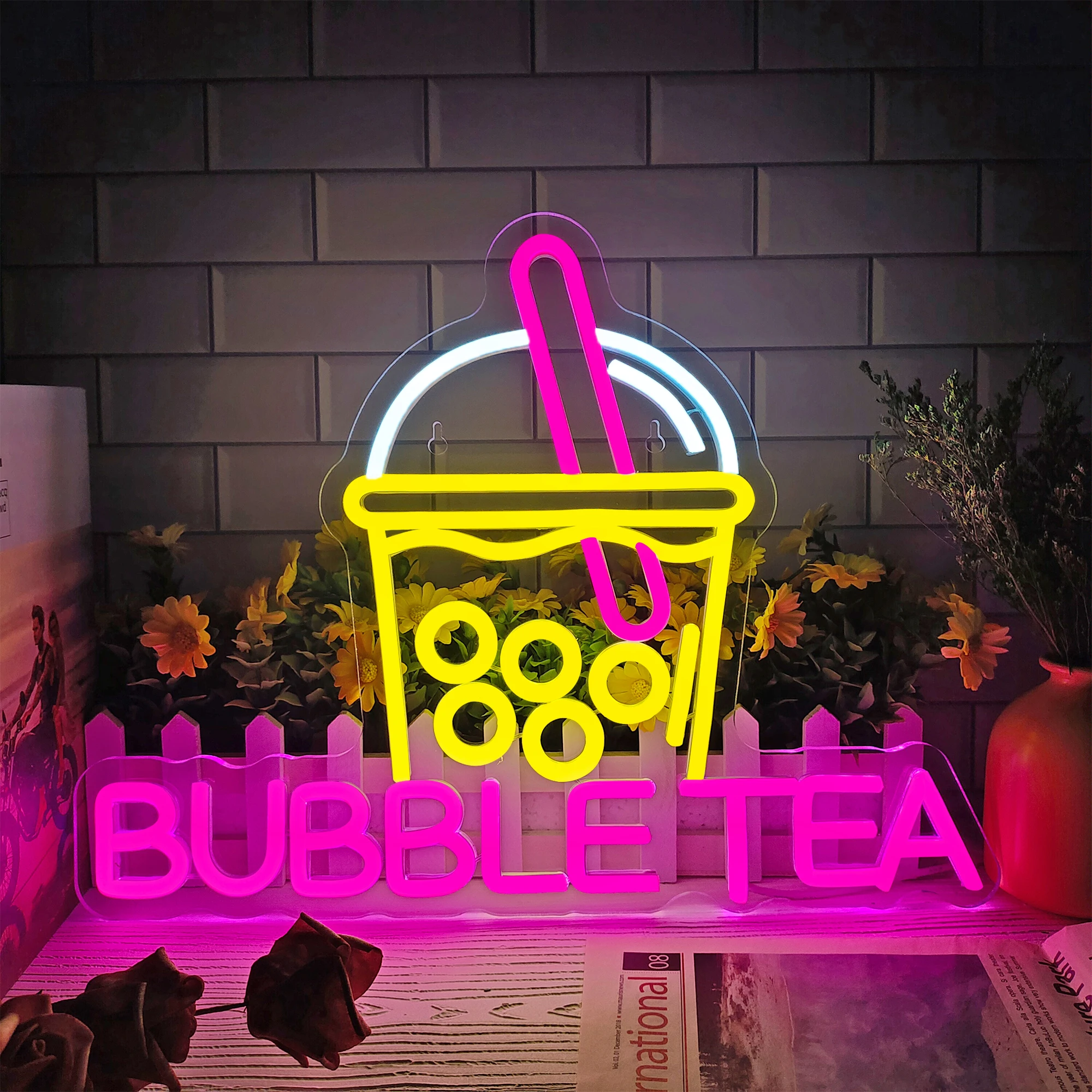 Bubble Tea Neon light Factory Price Manufacturer Boba Shop Store Logo Name Neon Sign Letters Custom Business Led Sign