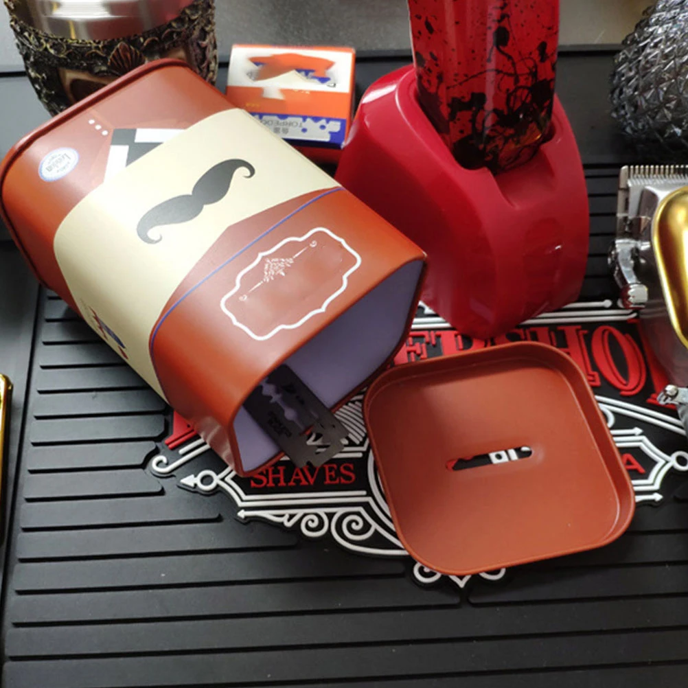 Stainless Steel Blades Storage Box 4.5Cm Opening For Barbershop Salon Waste Disposal Razor Disposable Container Recycling Case