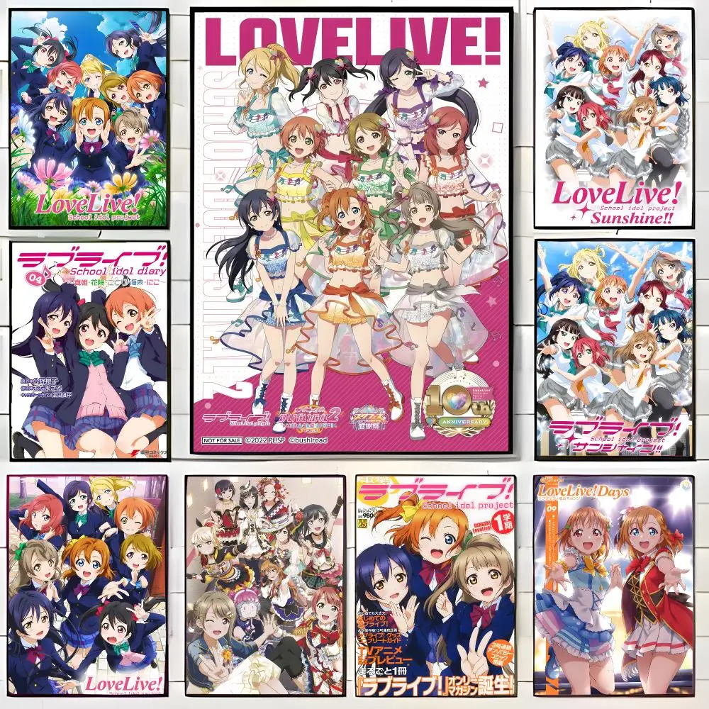 energetic franchise L-LoveLive Poster Wall Art Print Decorative Mural Home Decor Gift Unframed