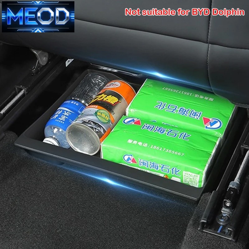 New For BYD Seagull Dolphin Mini Surf Front Seat Bottom Drawer Storage Box Under Seat Push Pull Tray Auto Interior Accessories