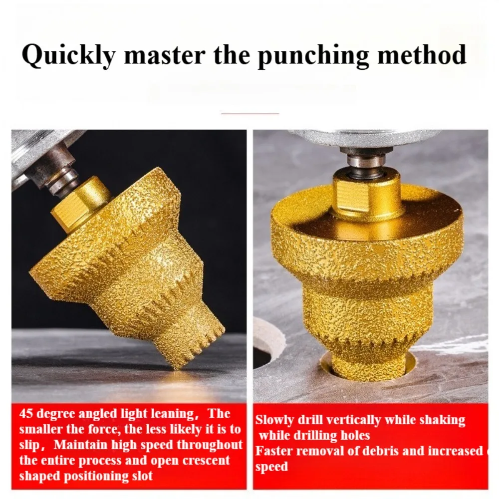 M14 M10 Diamond Chamfer Router Tower Drill Brazed Pagoda Drill Bit Tile Stone Rock Plate Drill Reaming Integrated Bit Tools