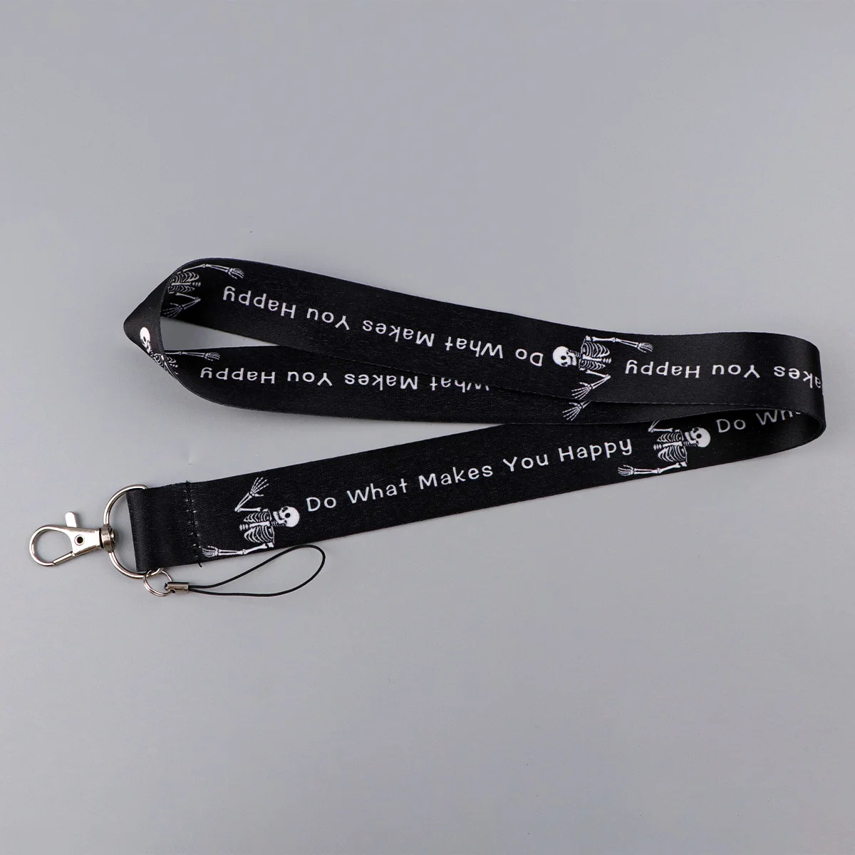 Cool Skeleton Credential Holder Skull Pattern Neck Strap Lanyard for Key Keychain USB Badge Holder Keyring Accessories Gifts