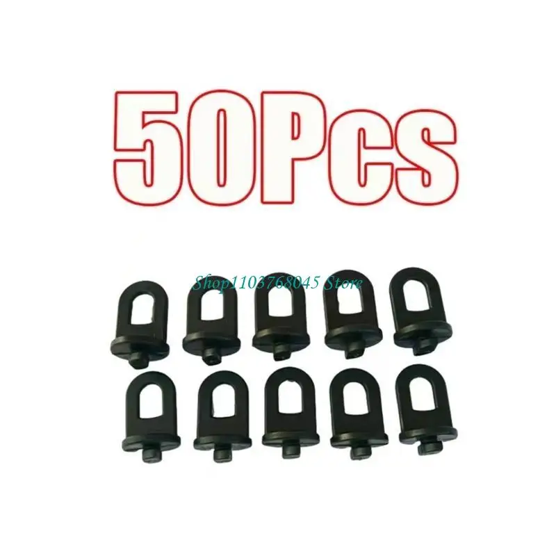 R53F 50Pcs Plastic Greenhouse Hanging Hook Plant Flower Hanger Rings Fastener Buckle Green Pot Hanger Garden Accessories
