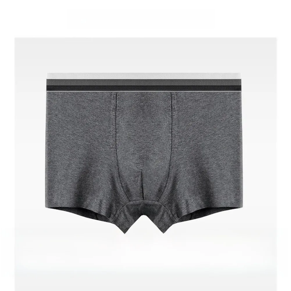 Solid Color Briefs Men Cotton Boxers Durable Stitching 10 Percent Spandex Stretch Comfortable Breathable Boxers