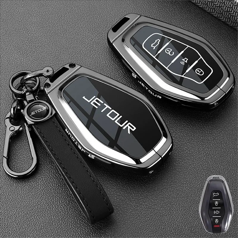 Auto Zubehör Zink-legierung TPU Schlüssel Fall Abdeckung Halter Für Chery Jetour Reise Drehen Pelz DASHING X-1 Pluskey X70 X90 X95 Smart Key – Detail 6