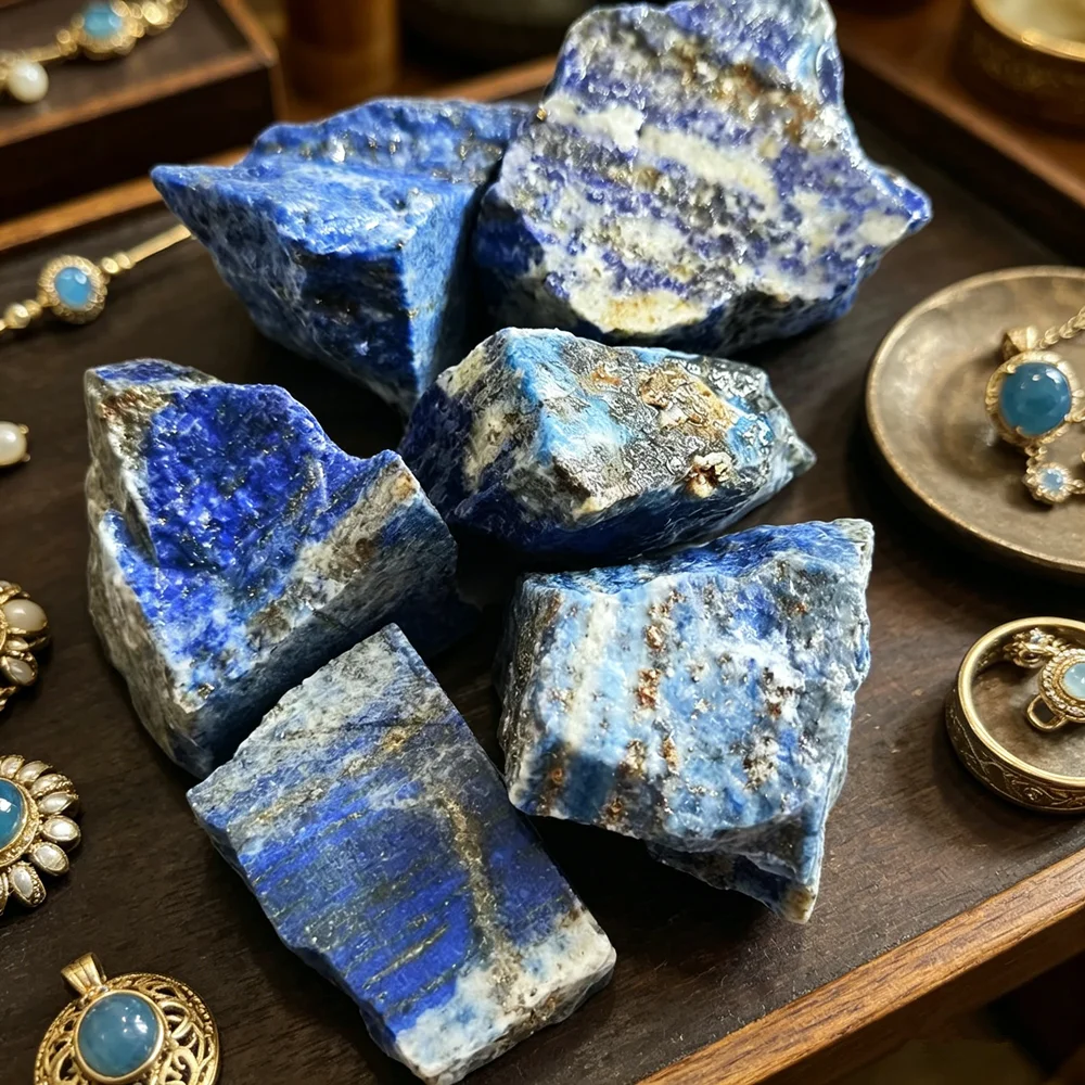 100g Natural Lapis lazuli Raw Stone Gemstone Quartz Mineral Specimen Original Stones Natural Stones and Minerals for Jewelry