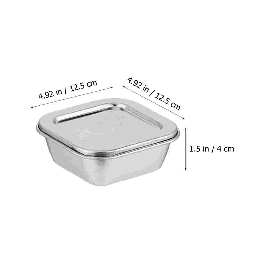 4 Pcs Large Food Containers Kitchen Storage Stainless Steel for with Lids Huge Glass